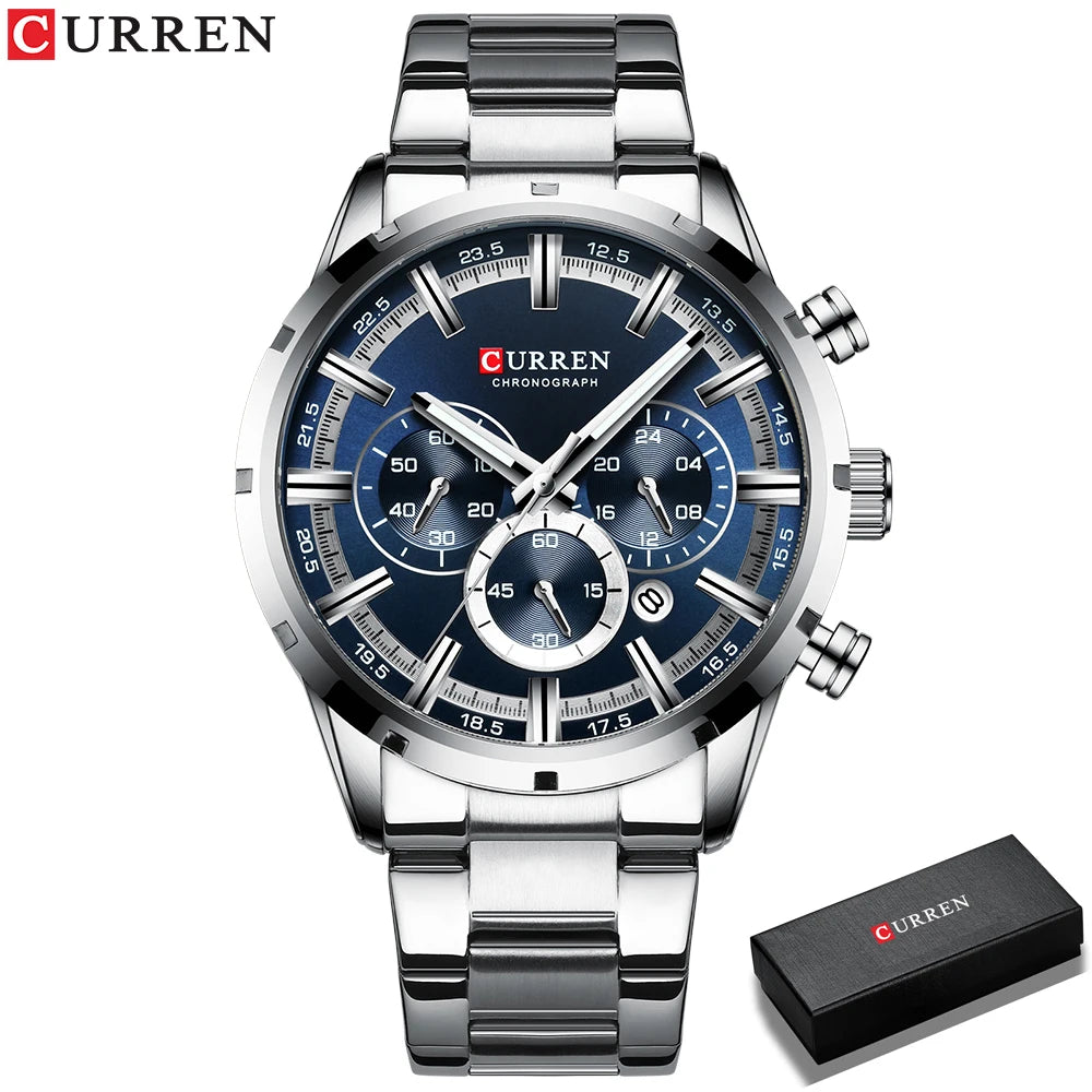 Luxury Wrist Watch Quartz Clock Waterproof
