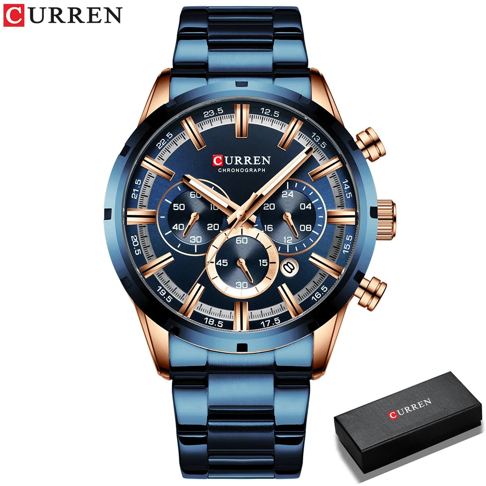 Luxury Wrist Watch Quartz Clock Waterproof