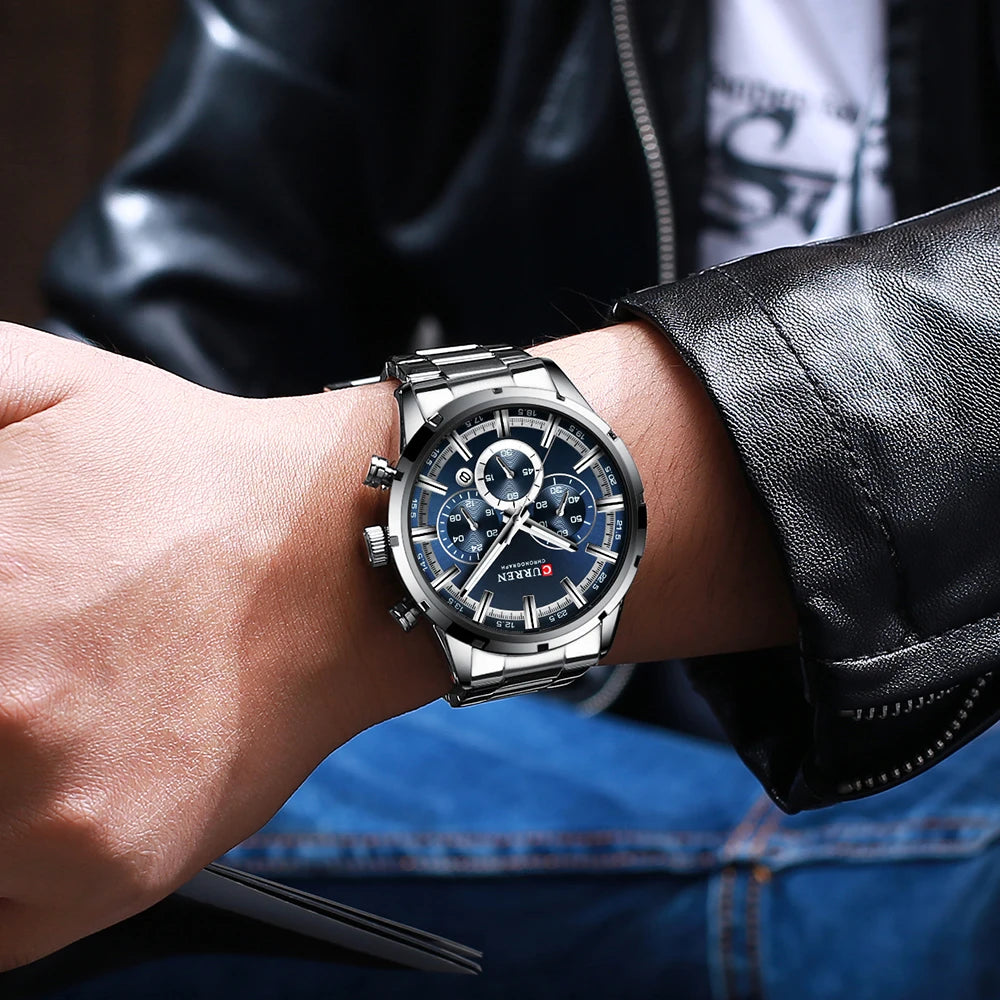 Luxury Wrist Watch Quartz Clock Waterproof