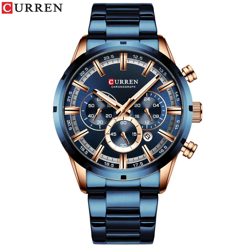 Luxury Wrist Watch Quartz Clock Waterproof