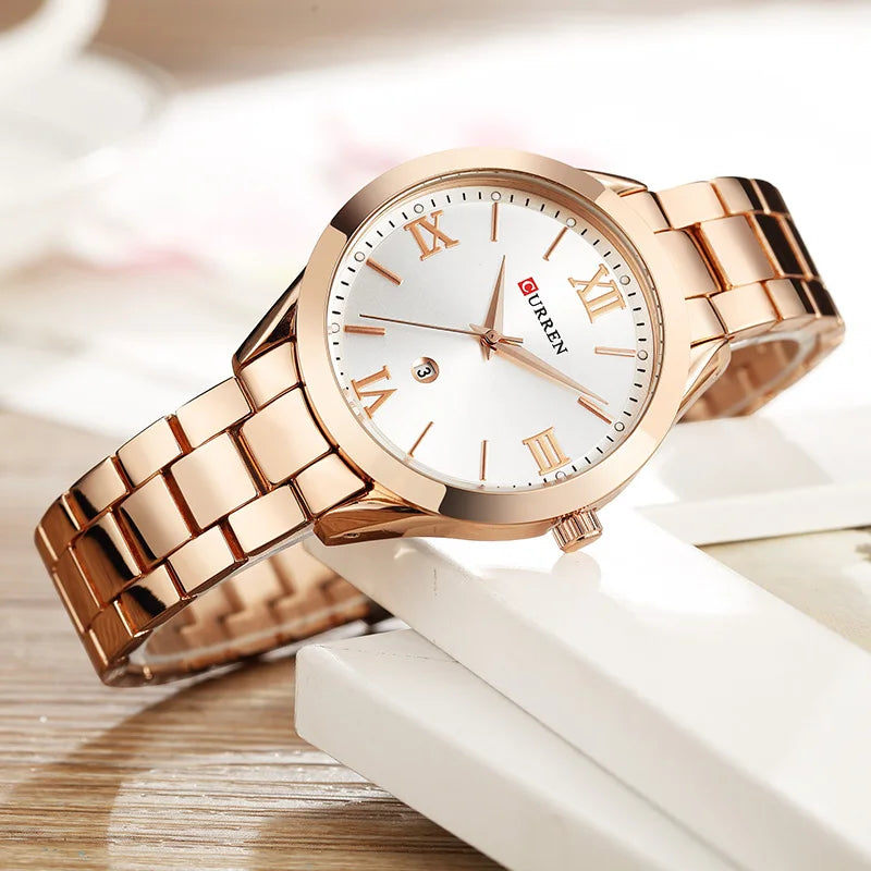 Gold Women Bracelet Watches Creative Stainless steel