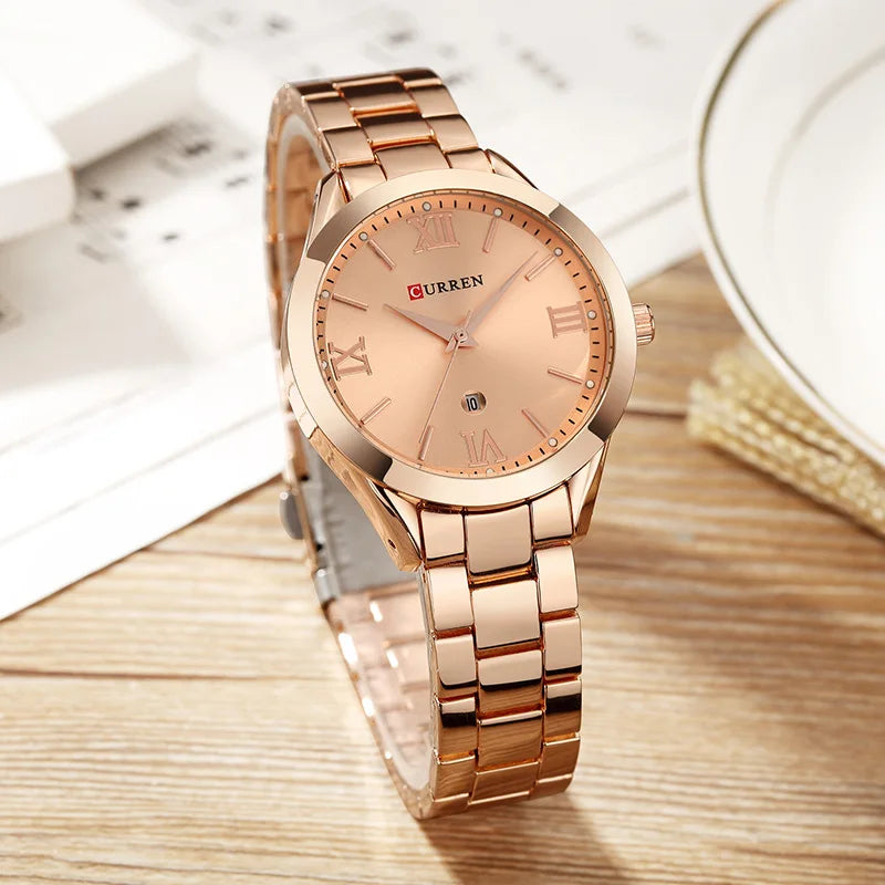 Gold Women Bracelet Watches Creative Stainless steel