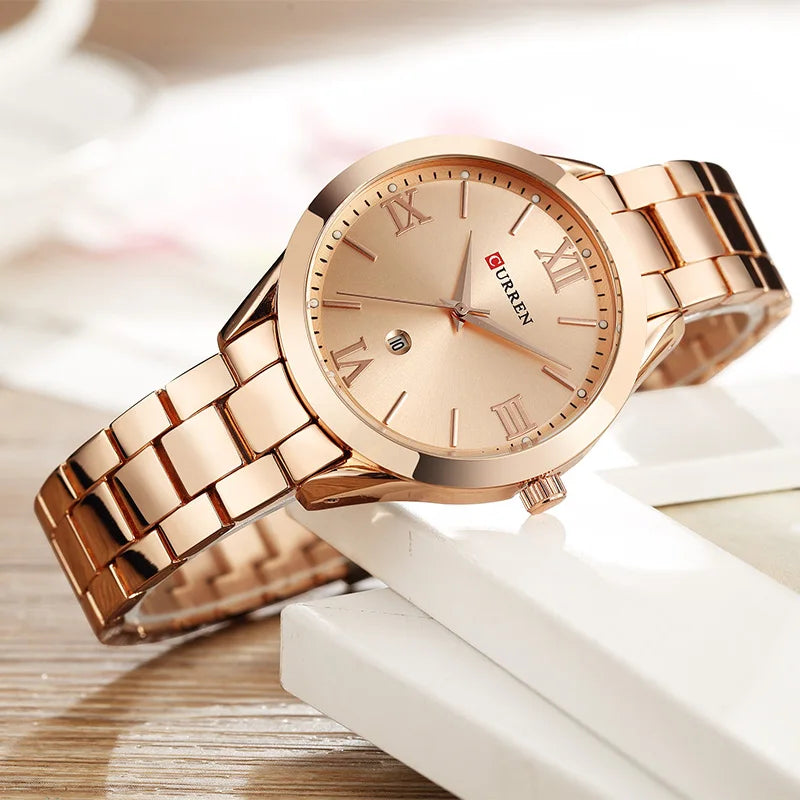 Gold Women Bracelet Watches Creative Stainless steel