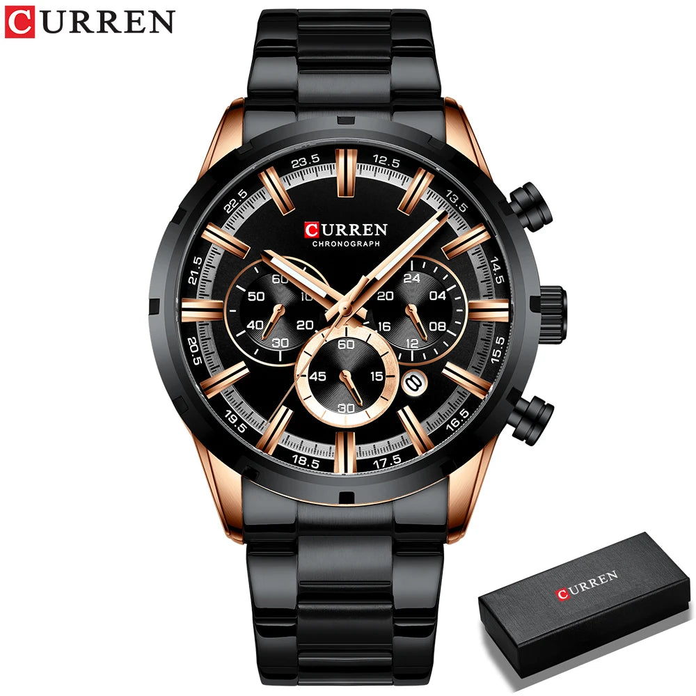 Luxury Wrist Watch Quartz Clock Waterproof
