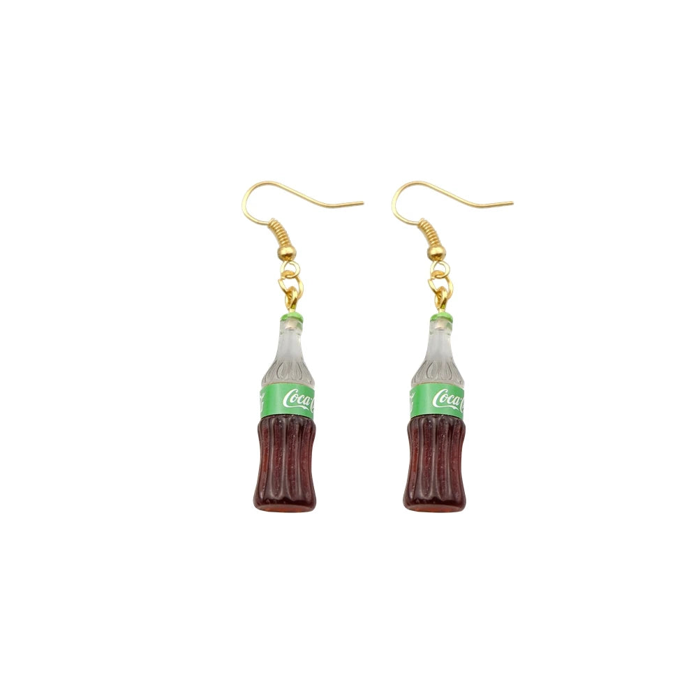 Cute Children Drink Drop Earrings Handmade Jewelry