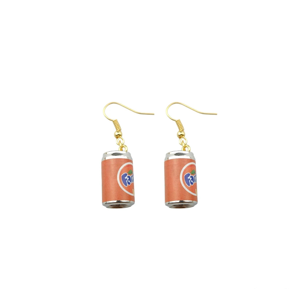 Cute Children Drink Drop Earrings Handmade Jewelry