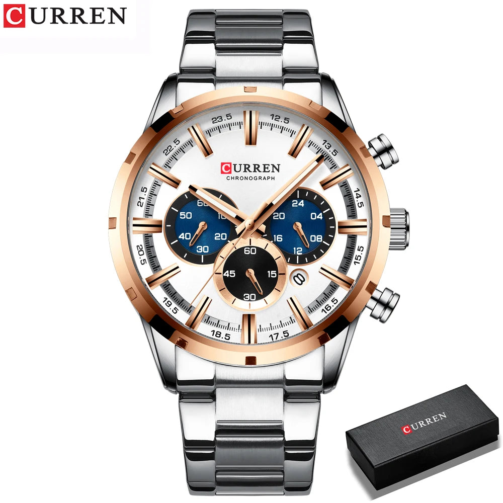 Luxury Wrist Watch Quartz Clock Waterproof