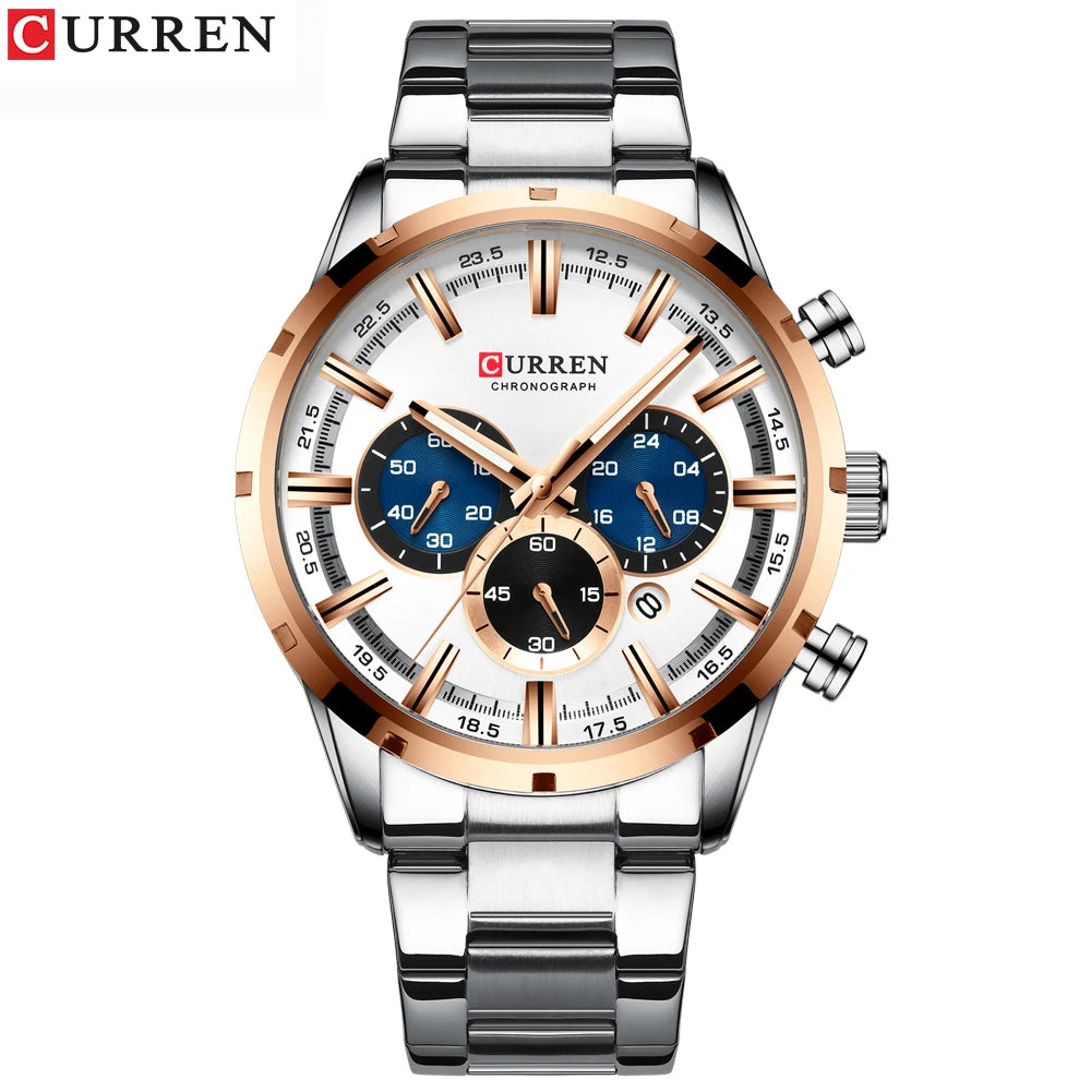 Luxury Wrist Watch Quartz Clock Waterproof