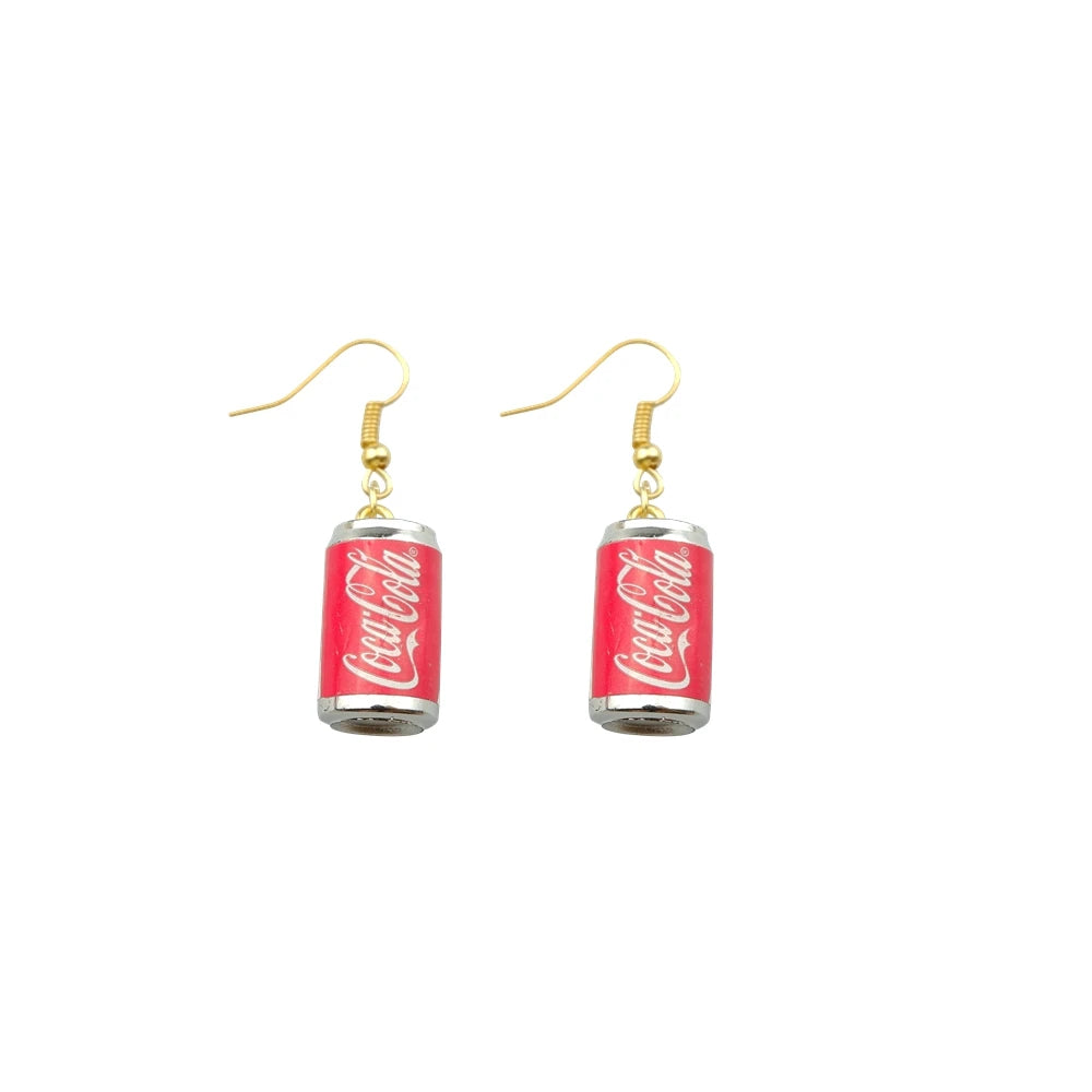 Cute Children Drink Drop Earrings Handmade Jewelry