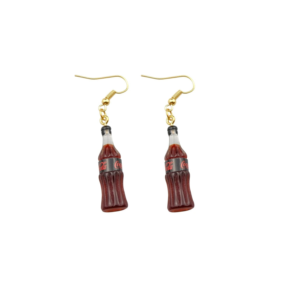 Cute Children Drink Drop Earrings Handmade Jewelry