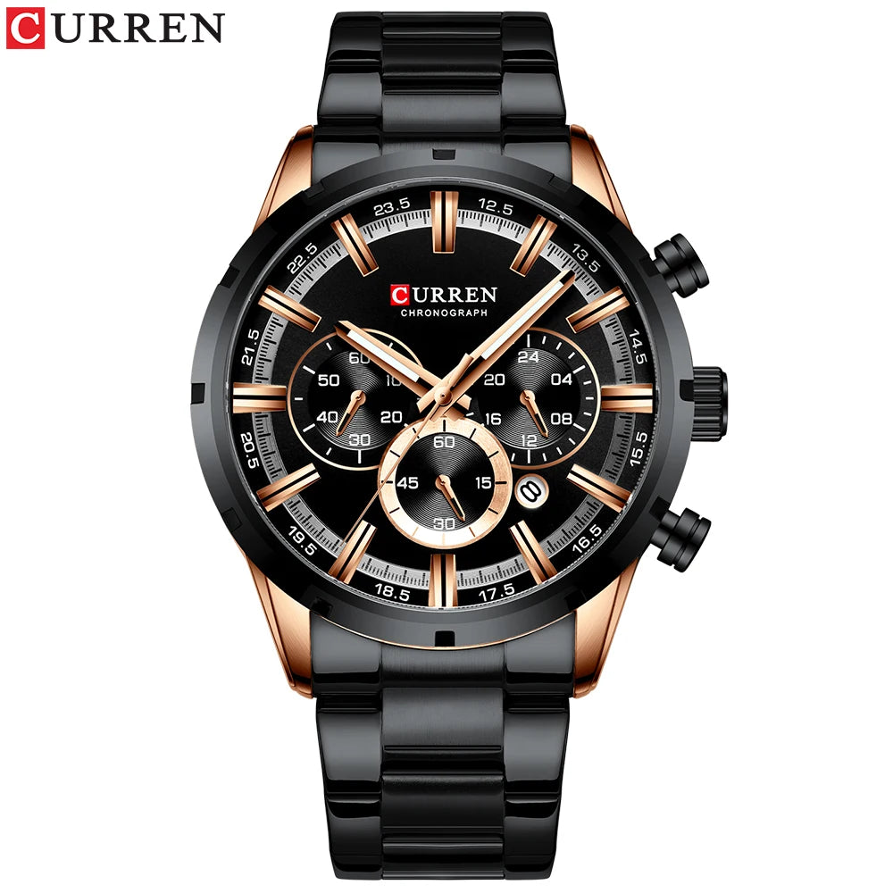 Luxury Wrist Watch Quartz Clock Waterproof