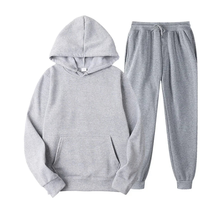 Drawstring Sportswear Pants Set