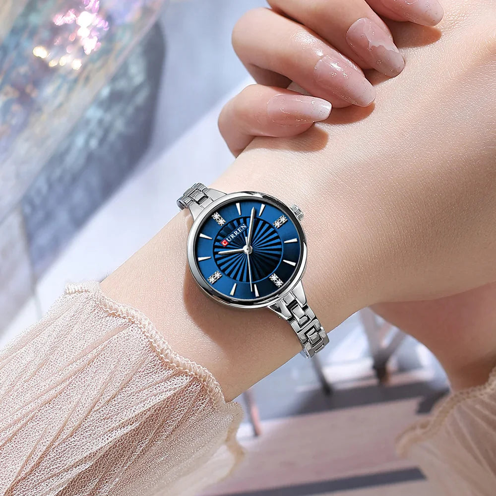 Quartz Watch Elegant Waterproof Stainless Steel Wristwatch