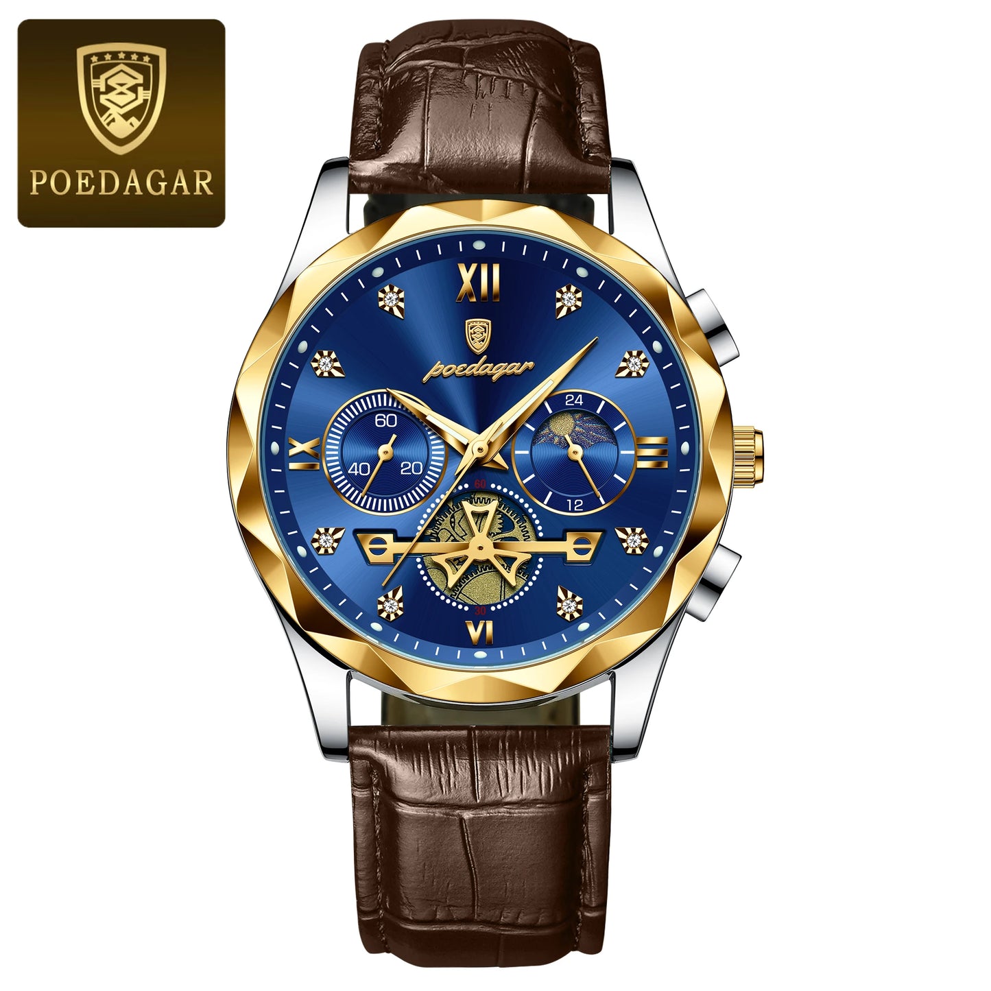 Leather Quartz Waterproof Men's Watches