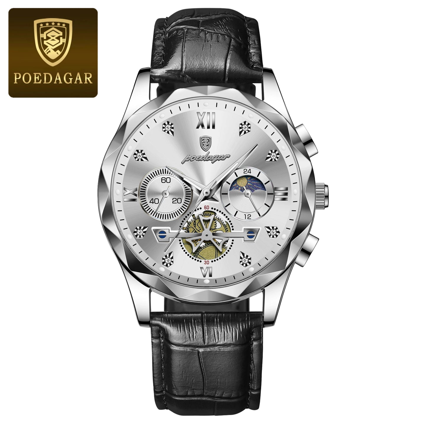 Leather Quartz Waterproof Men's Watches