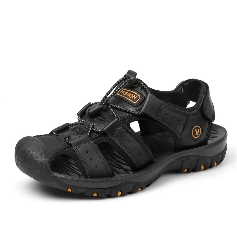 Hot Sale Summer Men's Sandals Outdoor Non-slip Men's Beach Sandals Handmade Genuine Leather Men's Shoes Fashion Men Sneakers