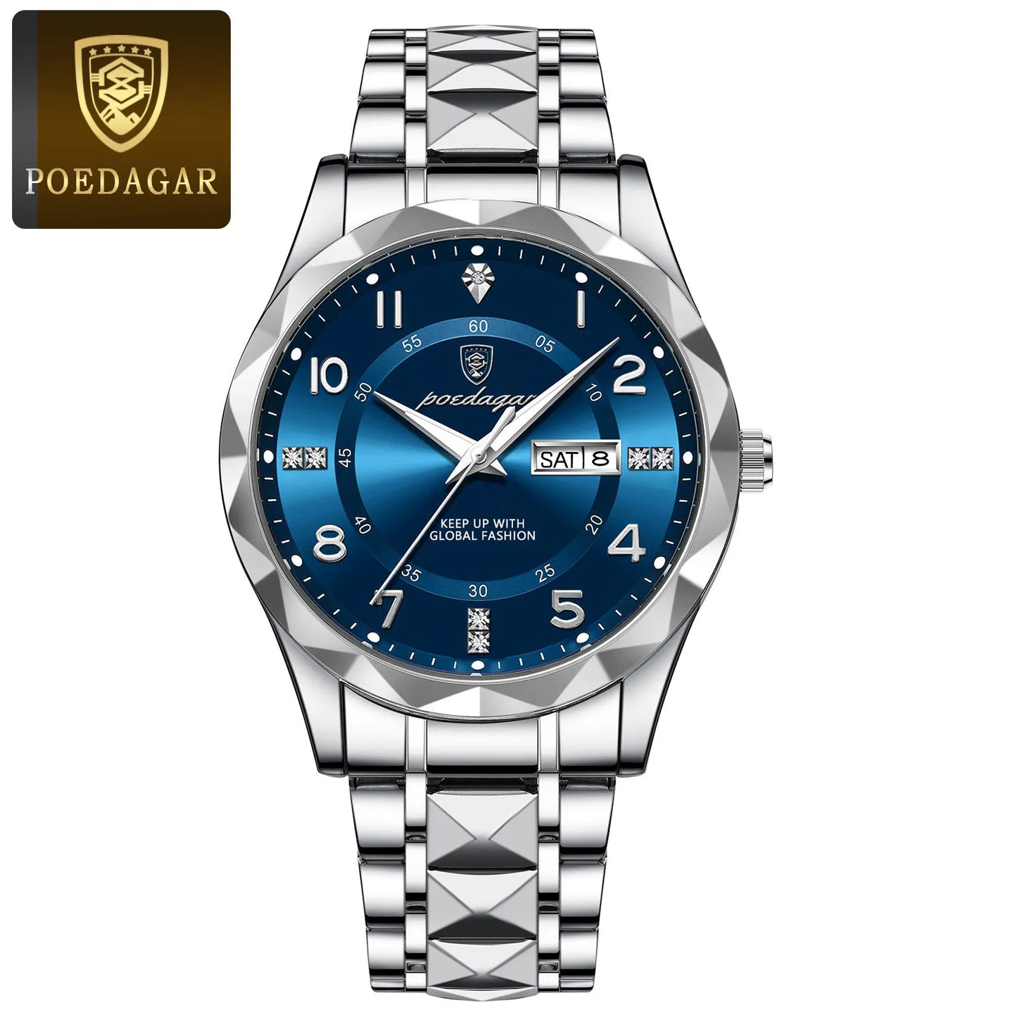 Men Quartz Waterproof Wristwatch Stainless Steel