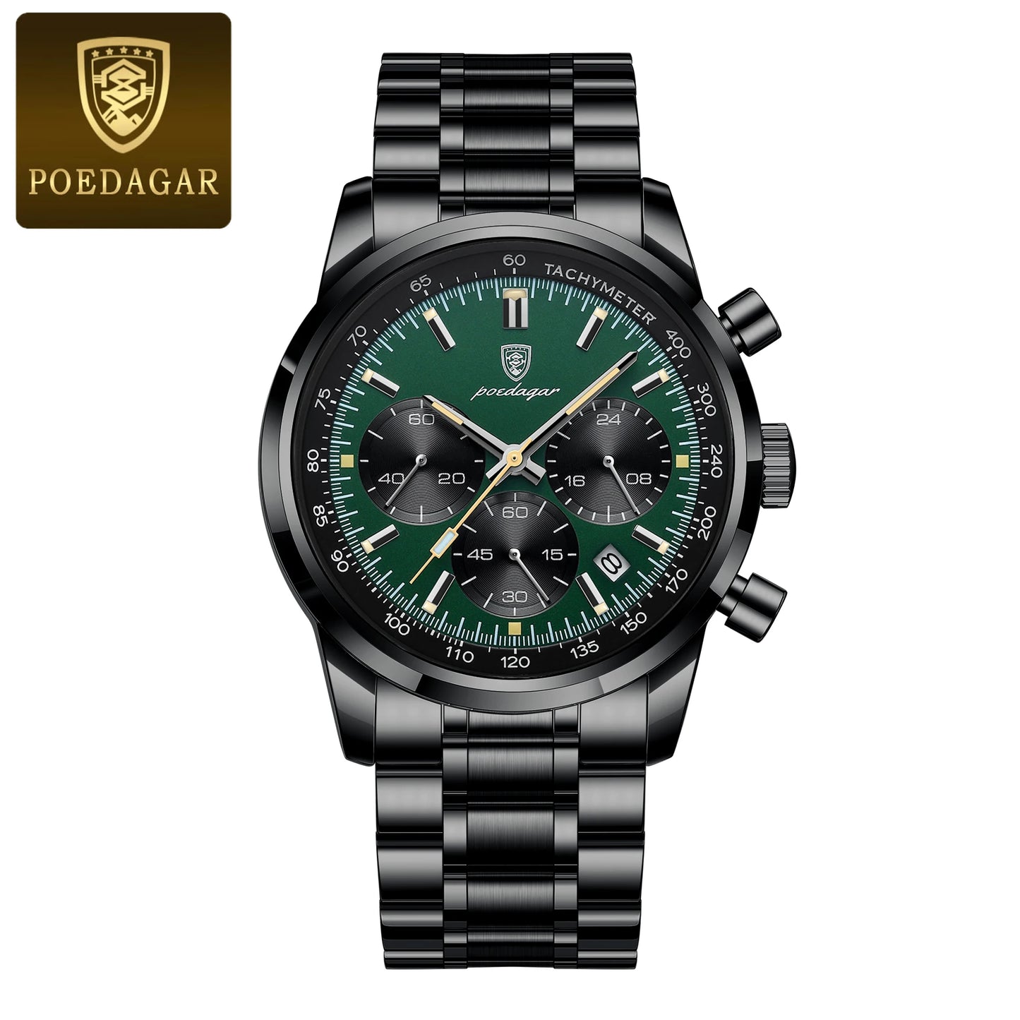 Waterproof Men's Quartz Watch Stainless Steel