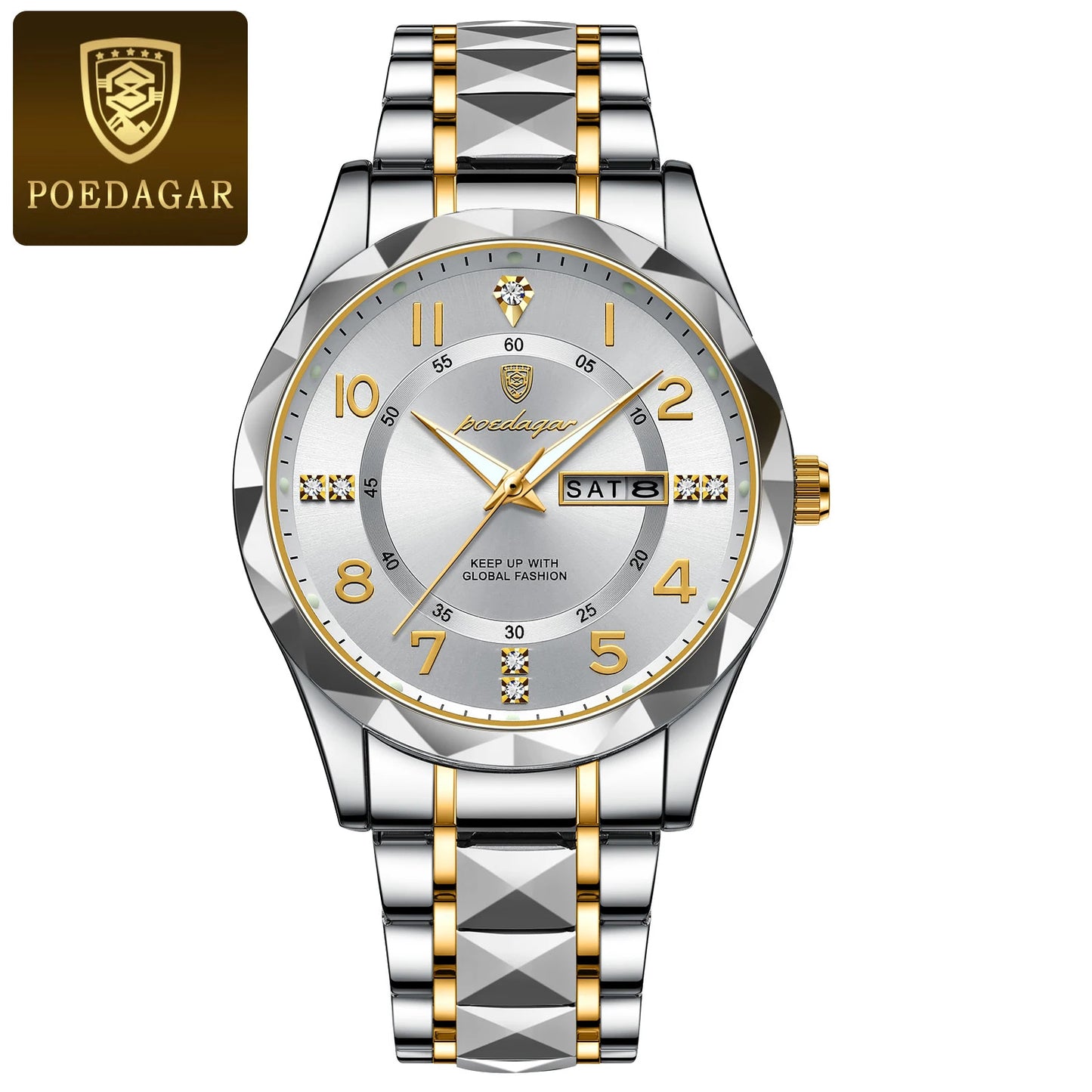 Men Quartz Waterproof Wristwatch Stainless Steel