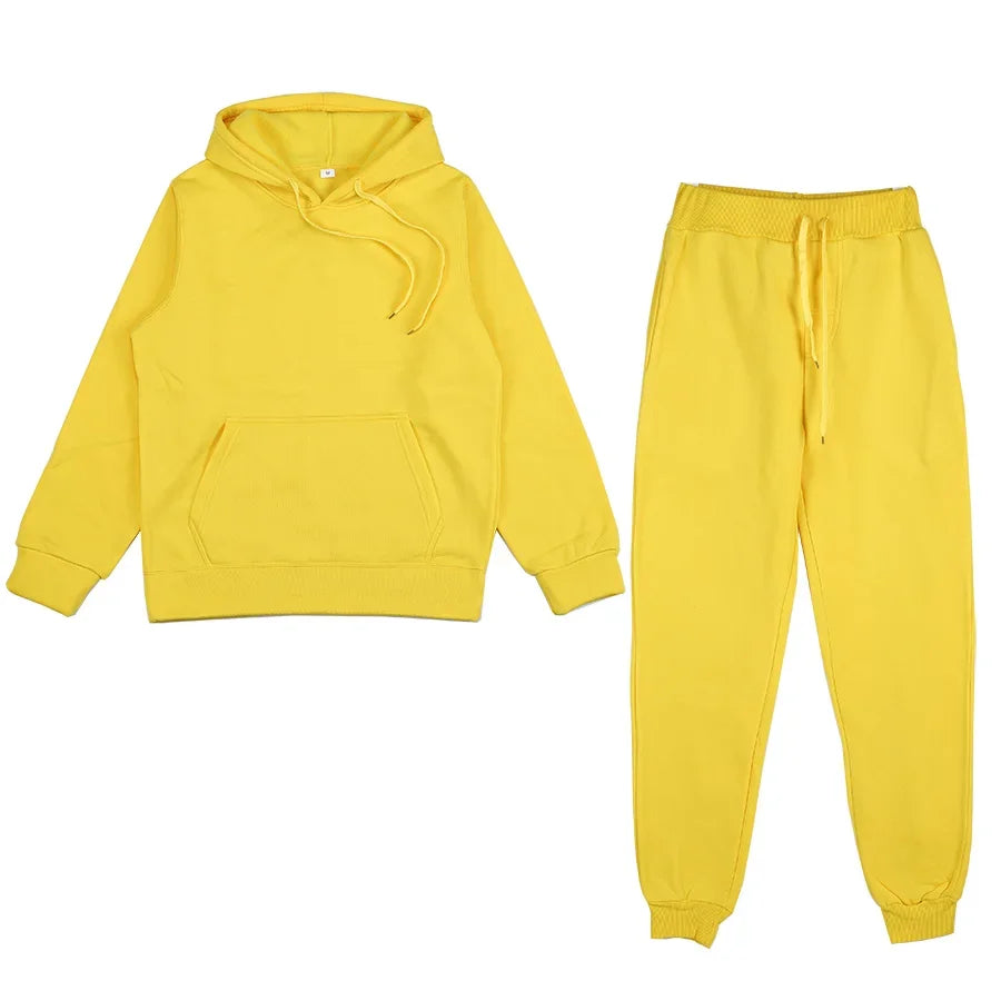 Drawstring Sportswear Pants Set