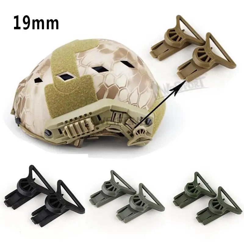 Tactical Helmet Guide Rail Goggle Swivel Clips Set Military Fast Helmet Adapter NVG Rotating Clamp Device Adapter Gear