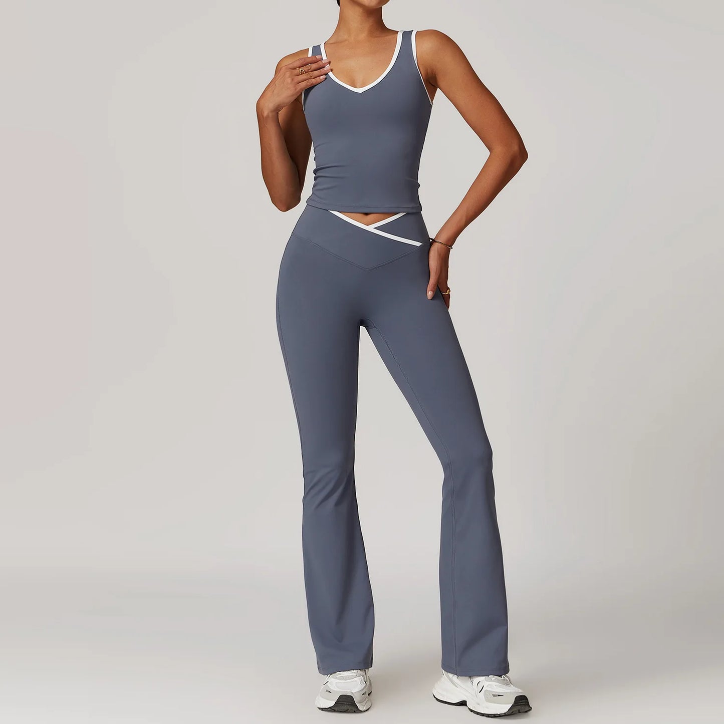 Yoga Set Women Tracksuit Nude Feeling Workout Sets