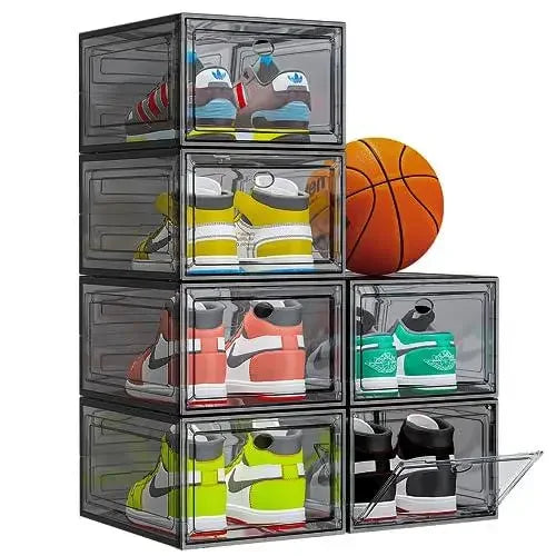 7CODE Thicken & Sturdy 10 Pack Thicken Shoe Organizer Stackable,Shoe Containers For Sport Sneaker Display