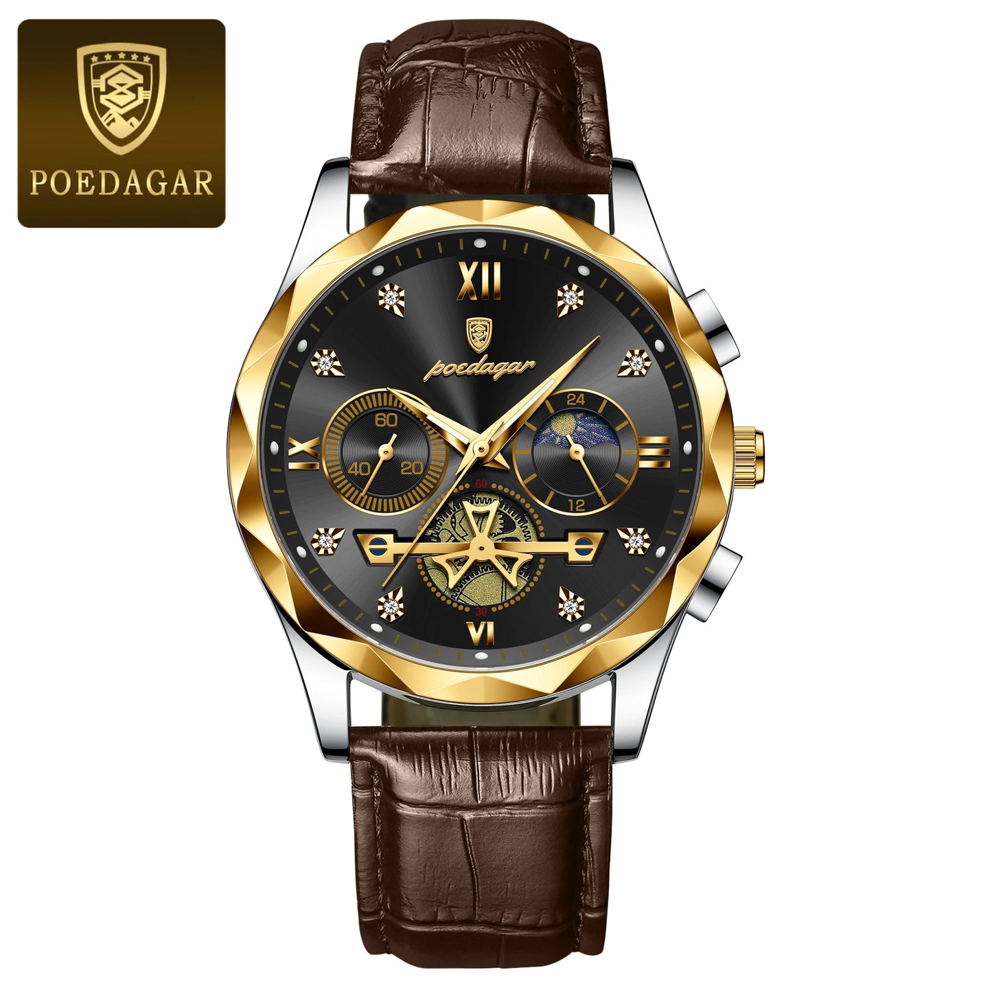 Leather Quartz Waterproof Men's Watches