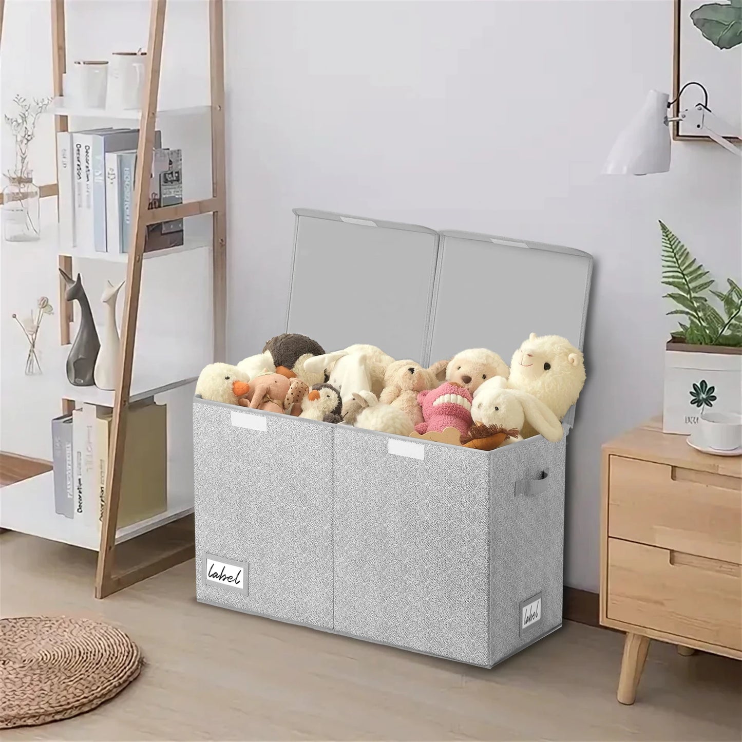 Toy Chest with Lids,Large Foldable Toy Storage Organizer with Handles,Storage for Nursery Room,Playroom,Living Room