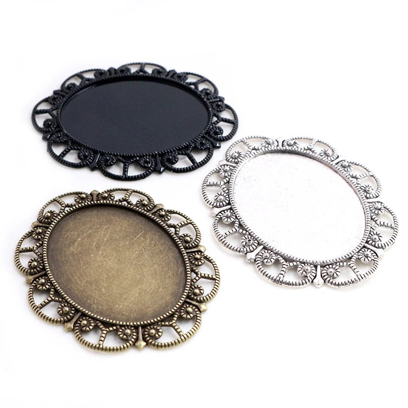 Fashion 5pcs 30x40mm Inner Size Antique Silver Plated Charms