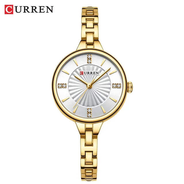 Quartz Watch Elegant Waterproof Stainless Steel Wristwatch