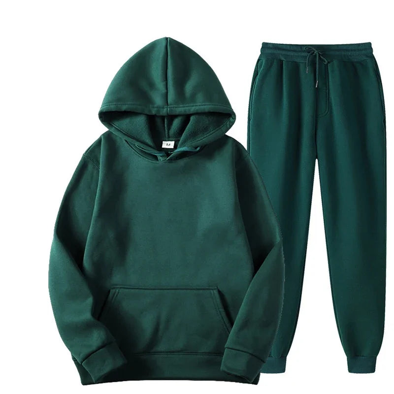 Drawstring Sportswear Pants Set