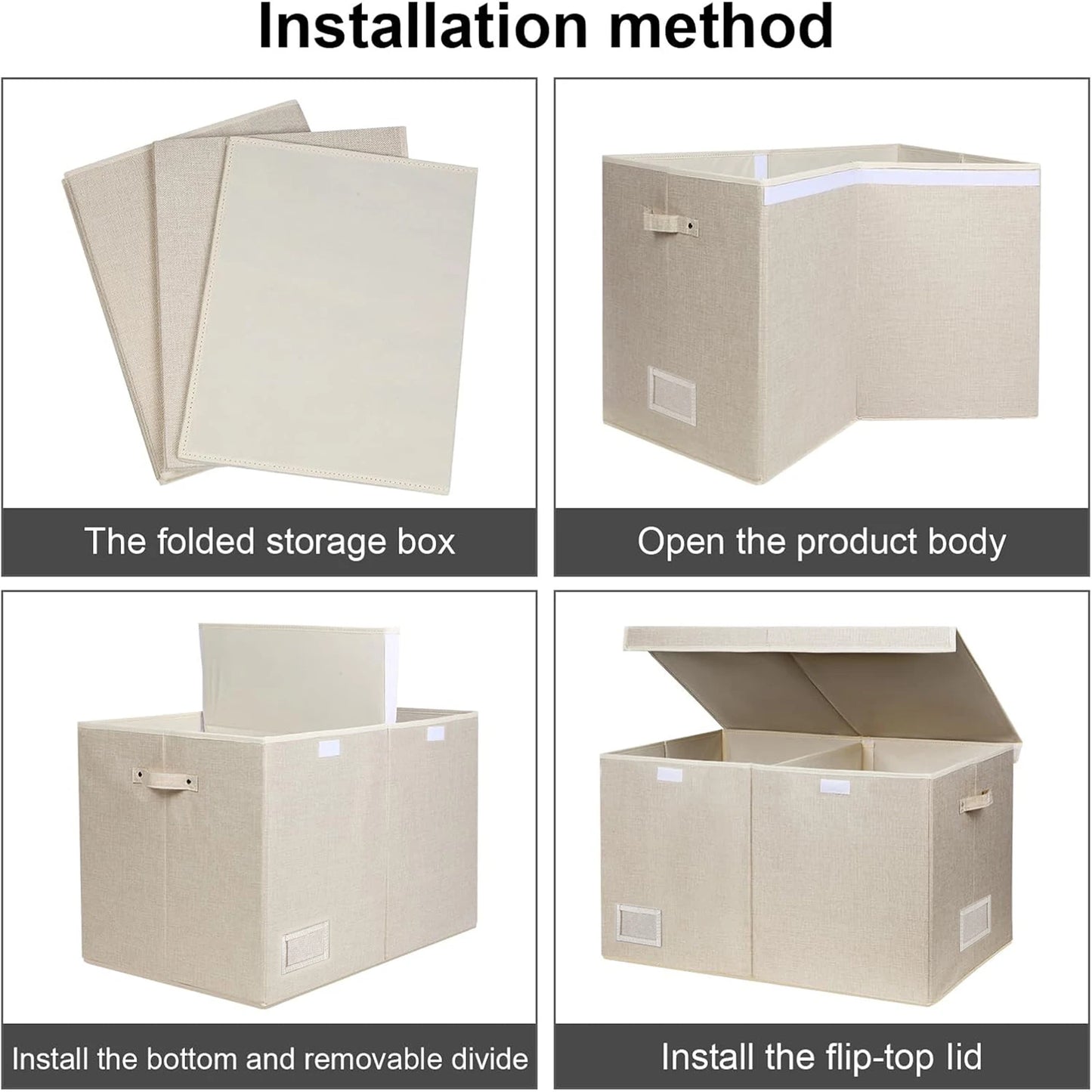 Toy Chest with Lids,Large Foldable Toy Storage Organizer with Handles,Storage for Nursery Room,Playroom,Living Room