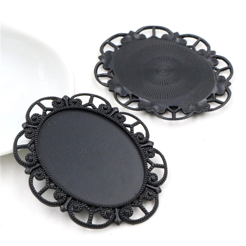Fashion 5pcs 30x40mm Inner Size Antique Silver Plated Charms