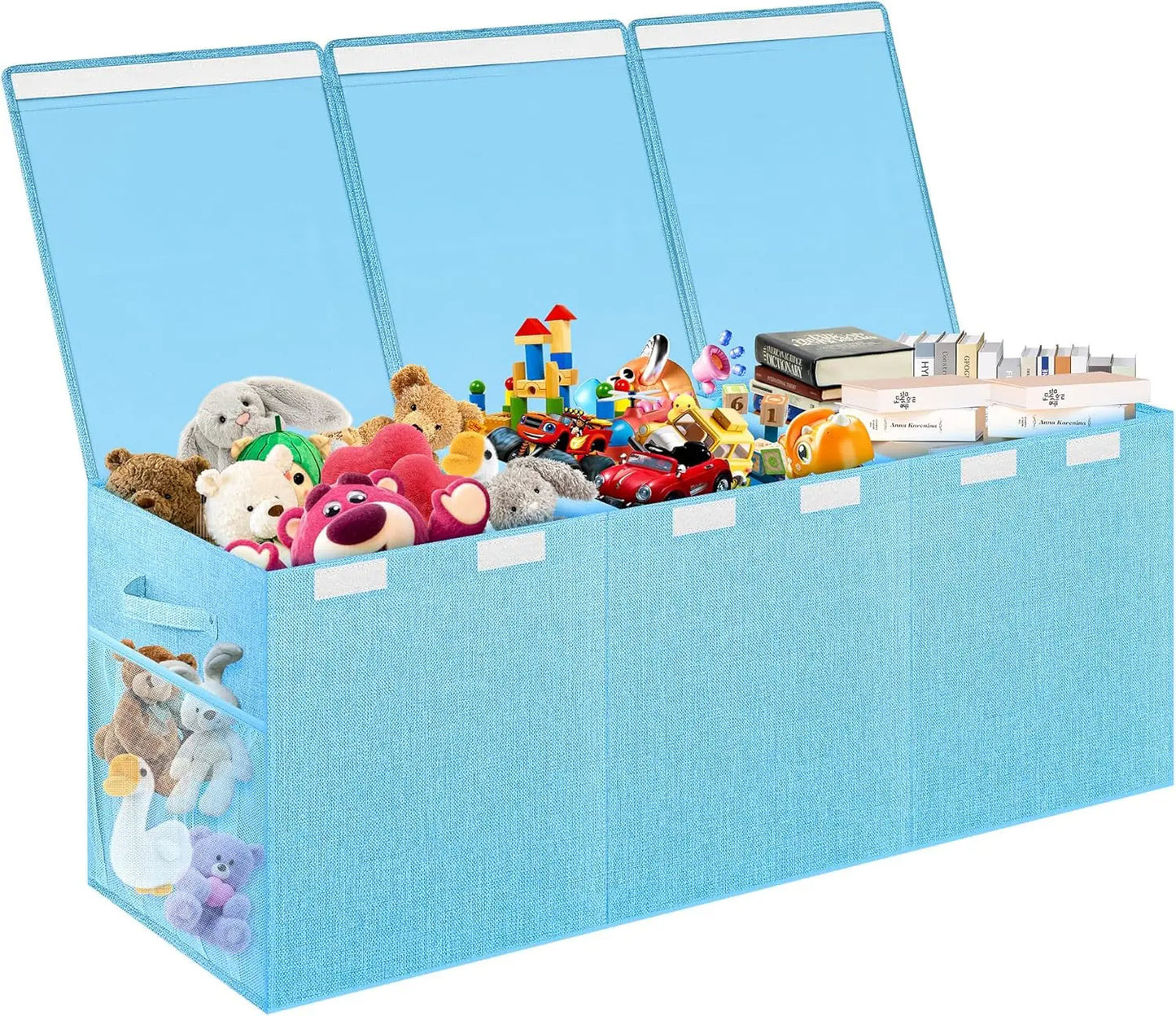 Extra Large Toy Box, Collapsible Sturdy Kids Toy Chest, 41"x14"x16"Toy Storage Organizer Toddler Storage Bins with Lids