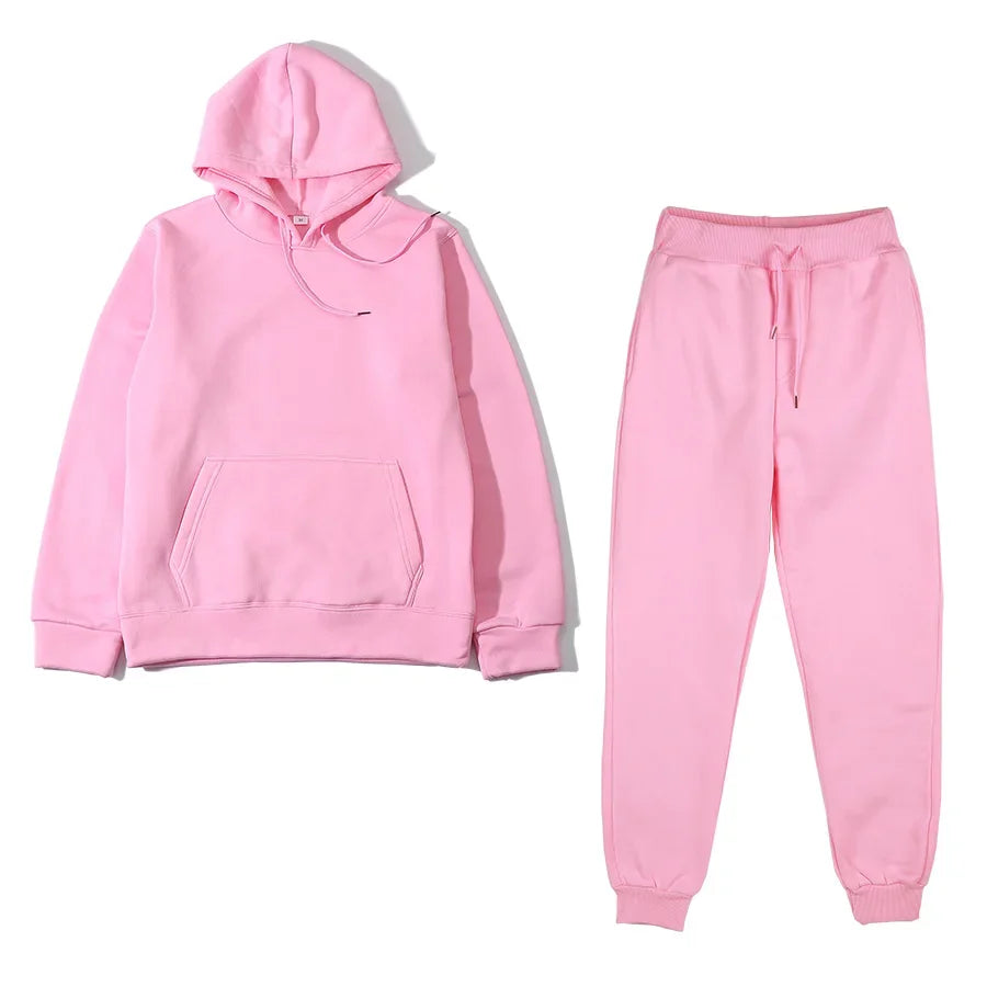 Drawstring Sportswear Pants Set