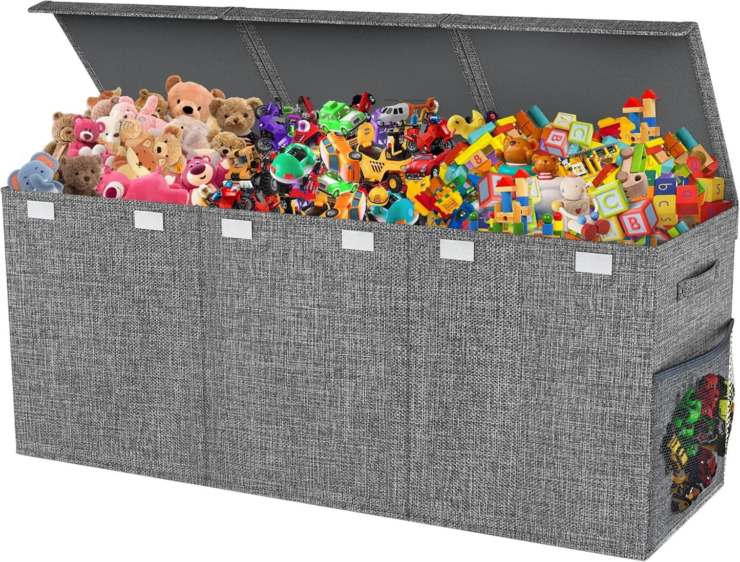 Extra Large Toy Box, Collapsible Sturdy Kids Toy Chest, 41"x14"x16"Toy Storage Organizer Toddler Storage Bins with Lids