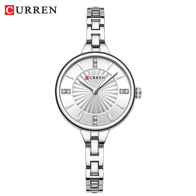 Quartz Watch Elegant Waterproof Stainless Steel Wristwatch