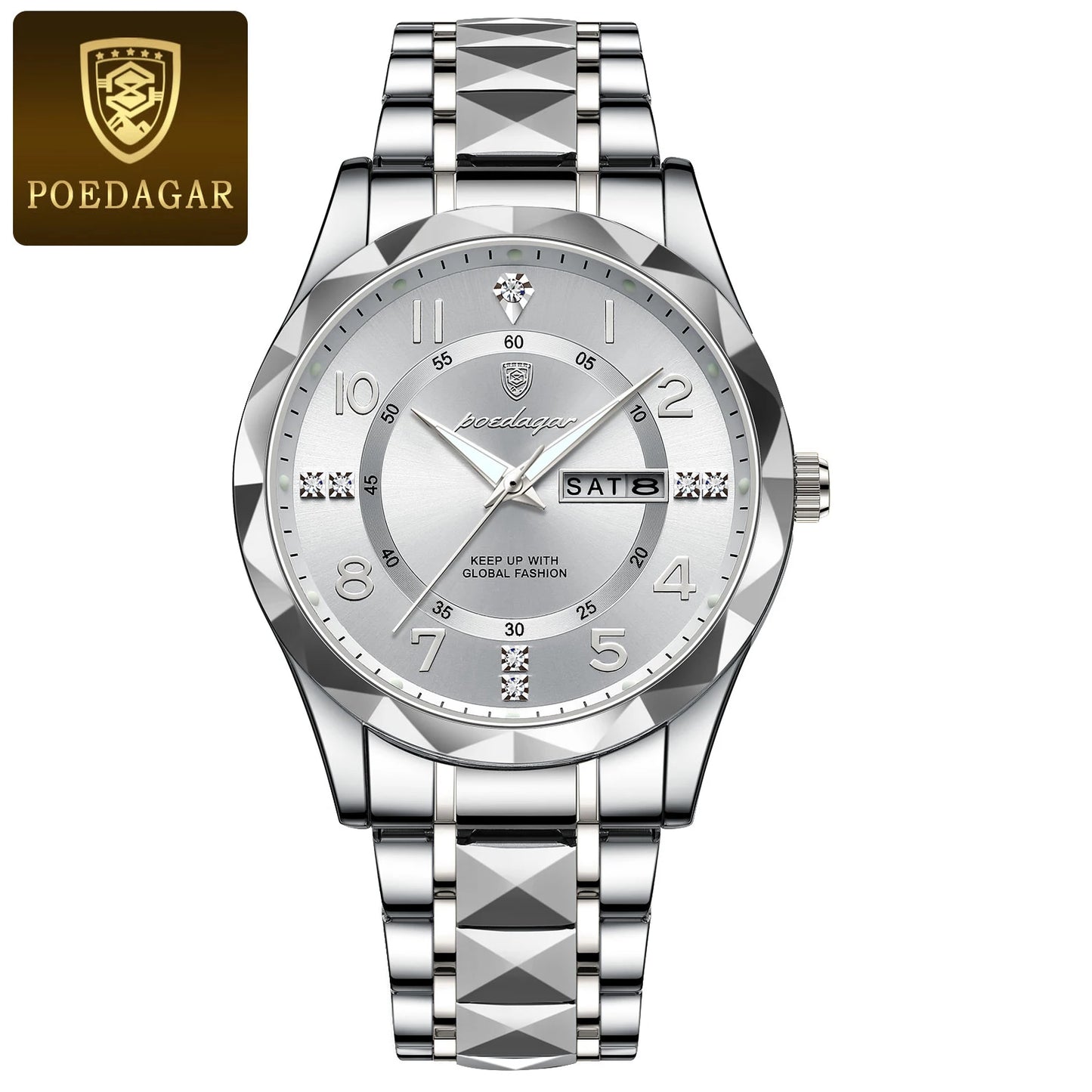 Men Quartz Waterproof Wristwatch Stainless Steel