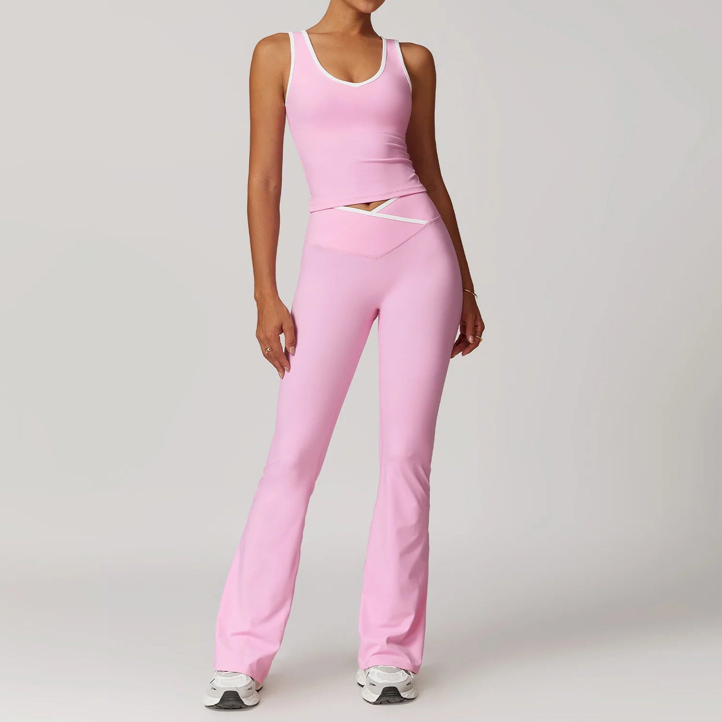 Yoga Set Women Tracksuit Nude Feeling Workout Sets