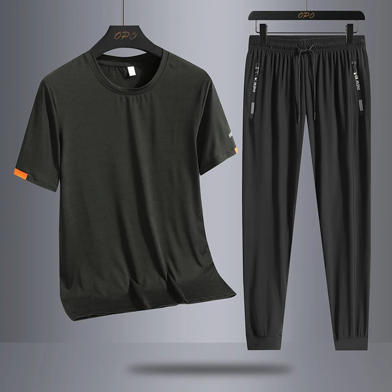 Ice Silk Quick Drying Breathable two piece set