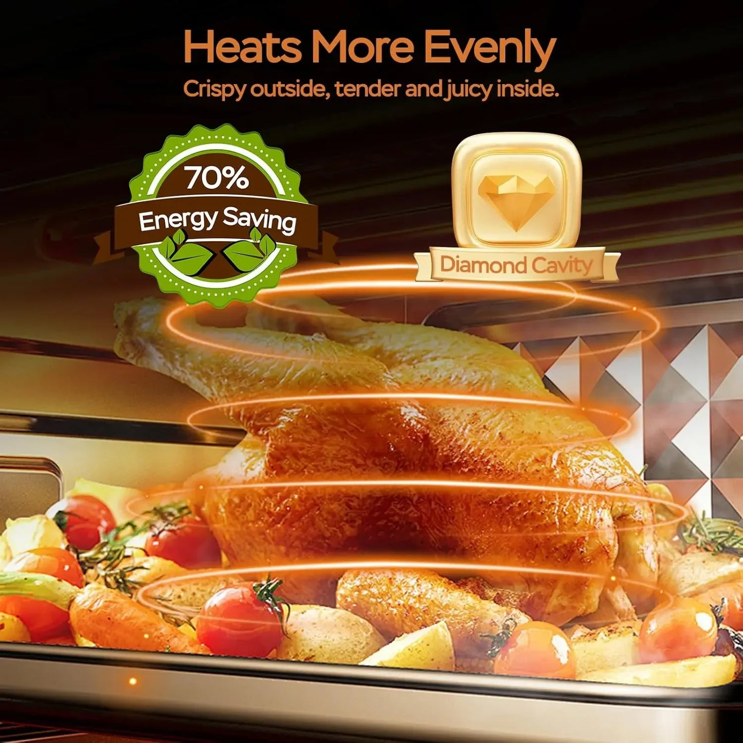 Geek Chef Convection Air Fryer Toaster Oven, 4 Slice Toaster Airfryer Oven, Electric Hot Oven Oilless Cook