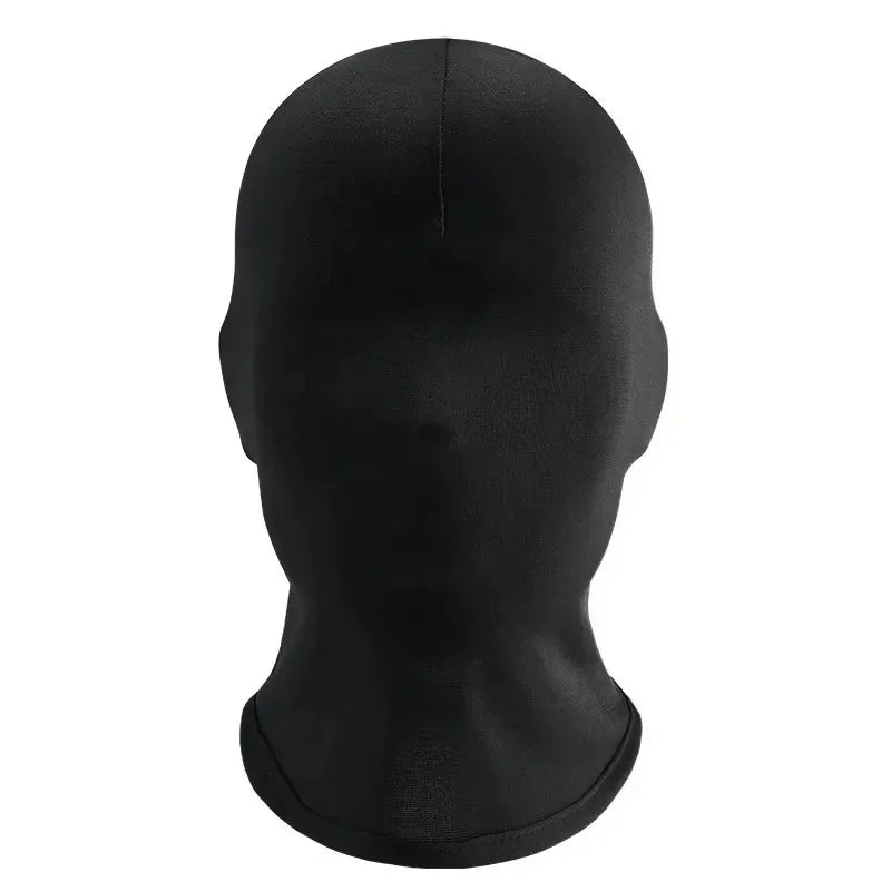 Black Full Face No Hole Cover Hat Women Men Cs Balaclava Cap Sun Uv Protection Bike Motorcycle Multi-Hole Ski Mask