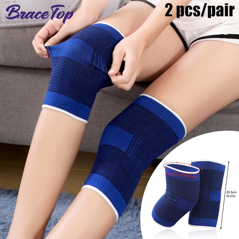 BraceTop 1 Pair Professional Elastic Knitted Ankle Support Band Ankle Brace for Ankle Sprain Sports Protects Shoes Ankle Therapy