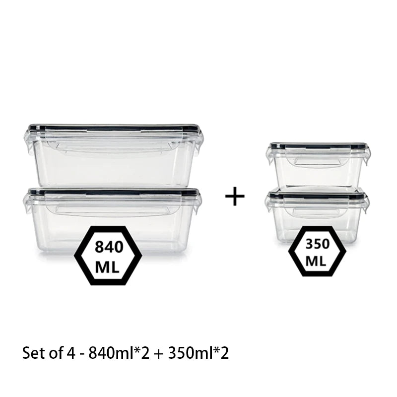 Airtight Food Storage Container with Lid, Leak Proof Snap Lock, BPA Free Plastic