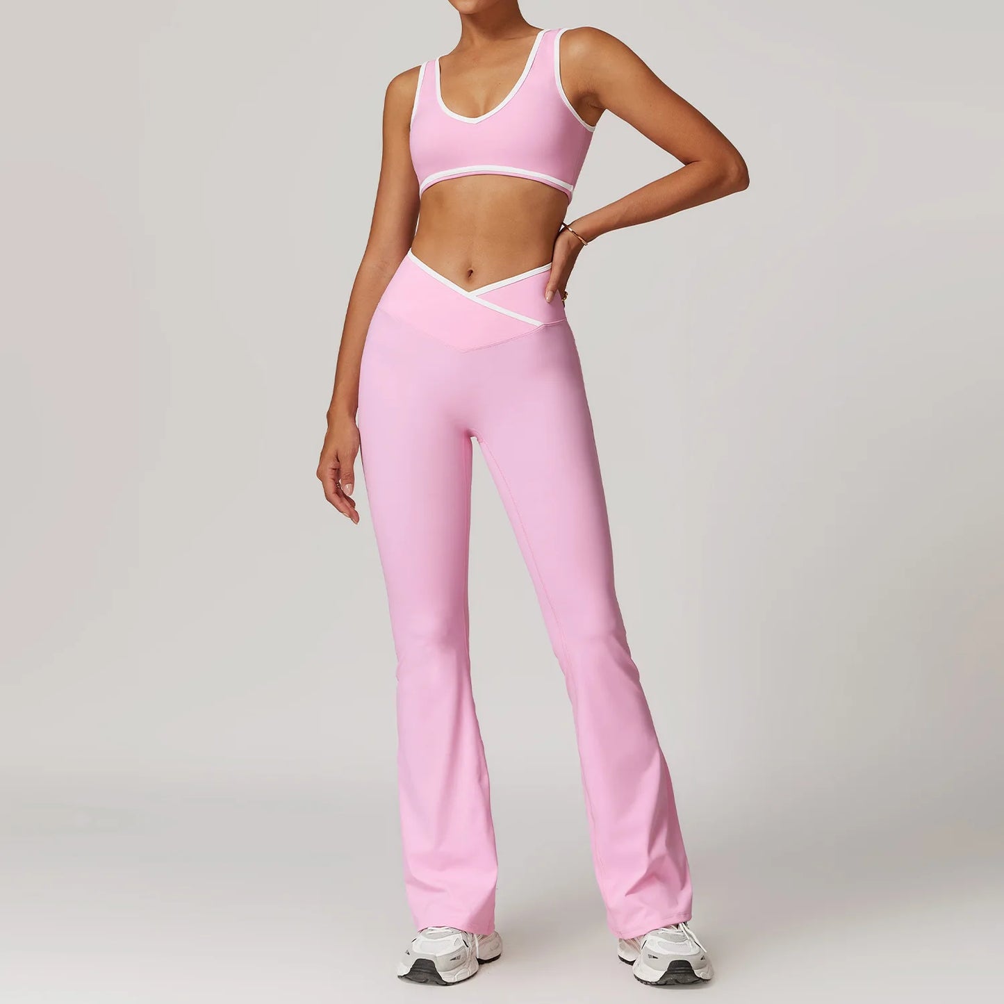 Yoga Set Women Tracksuit Nude Feeling Workout Sets