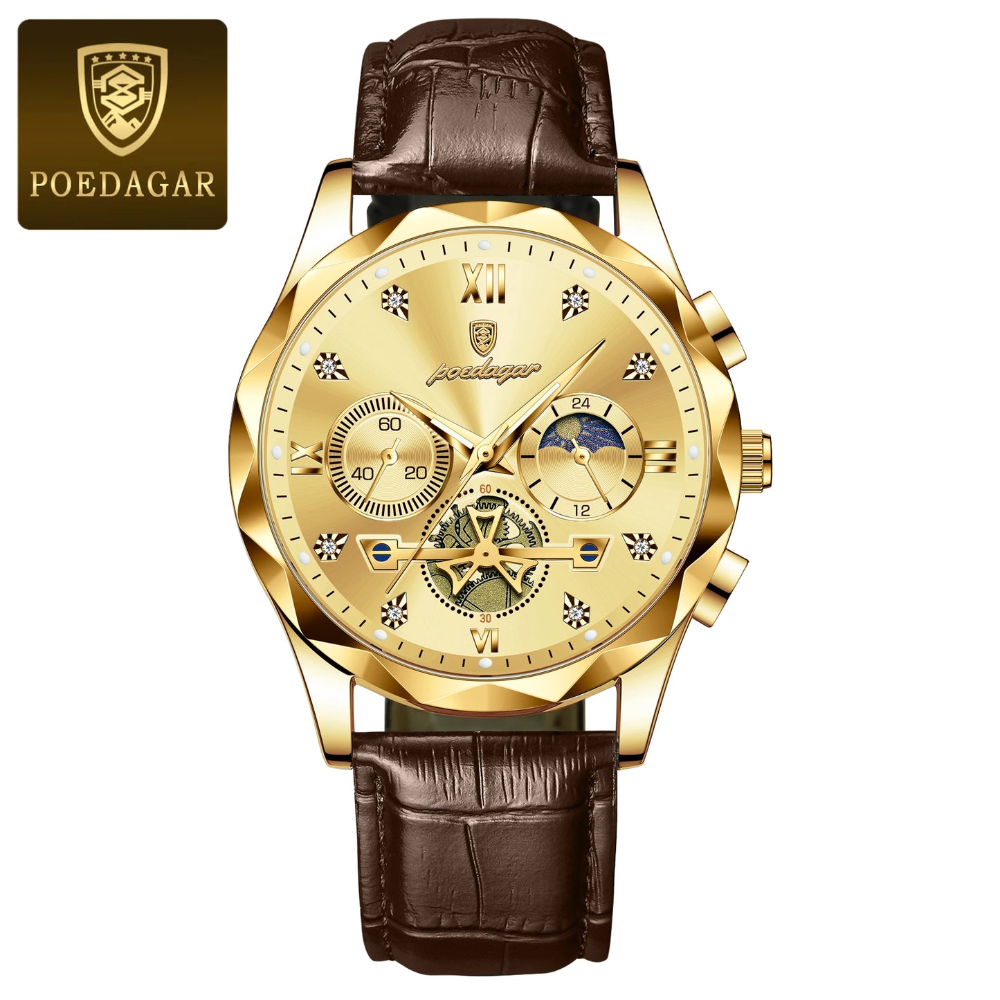 Leather Quartz Waterproof Men's Watches