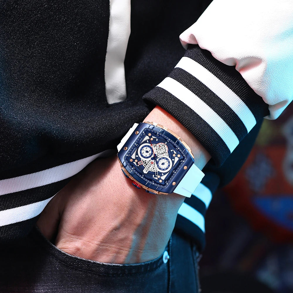 Sport Quartz Wristwatches with Luminous Hands