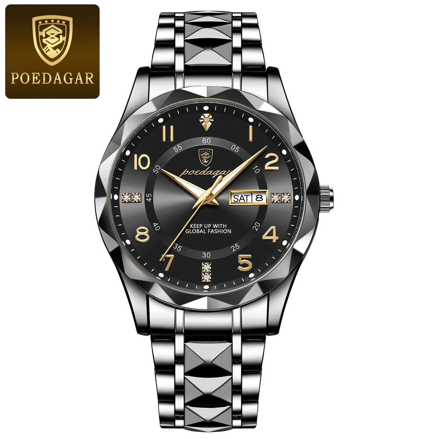 Men Quartz Waterproof Wristwatch Stainless Steel