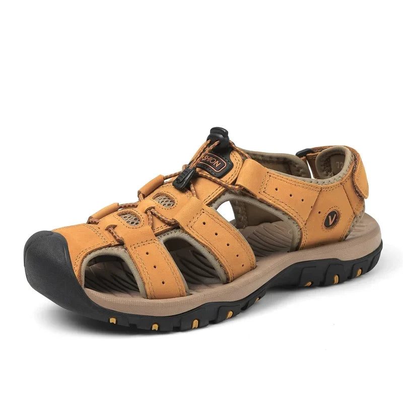 Hot Sale Summer Men's Sandals Outdoor Non-slip Men's Beach Sandals Handmade Genuine Leather Men's Shoes Fashion Men Sneakers
